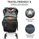 EMBUR Diaper Bag Backpack with Detachable Insulated Cooler – Waterproof, Lightweight Baby Bag with Multi - Compartments, Stroller Straps, Changing Pad, Large Capacity, Ice Packs Included