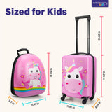 emissary Kids Luggage Sets For Girls, Unicorn Kid's Suitcase Set with Backpack, Childrens Luggage Set For Girls, Kids Carry on Suitcases Toddler Suitcase