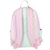 Emma & Chloe Pastel Waterproof Vinyl Backpack for Traveling and Commuting (Ombre Stripes)