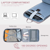 EMPSIGN Carry on Travel Backpack for Women & Men, 17 inch Large TSA Friendly Laptop Backpack with USB Port, Airline Approved Carry On Luggage, Travel Essentials, Weekender Overnight Bags, Grey Pink