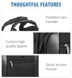 EMPSIGN Rolling Briefcase Laptop Bag,17.3" Computer bag with wheels, Water Repellent Travel Roller Underseat Bag with RFID Blocking Pocket,Rolling Work Bags for women/men - Black