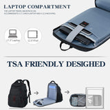 EMPSIGN Travel Laptop Backpack for men, 17.3 Inch Computer Backpack, 45L Anti - Theft Business Laptop Backpack with USB Charging Port, Water - Repellent Work College School Backpack for Men Women, Black