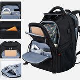 EMPSIGN Travel Laptop Backpack for men, 17.3 Inch Computer Backpack, 45L Anti - Theft Business Laptop Backpack with USB Charging Port, Water - Repellent Work College School Backpack for Men Women, Black
