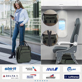 EMPSIGN Underseat Carry On Wheeled - 16" Carry on Bag with Wheels Multi - functional Lightweight Rolling Bag Overnight Weekender Small Suitcase for Women Men Travel Business, Army Green