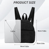 Energather Cute Mini Backpacks, Corduroy Tiny Backpack Small Backpack for Women and Girls, Portable Ladies Backpacks (black)