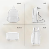 Energather Womens Backpack, PU Leather Backpack Purse Mini Backpacks, Elegant Small Backpacks for Women with Adjustable Strap (white)