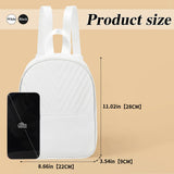 Energather Womens Backpack, PU Leather Backpack Purse Mini Backpacks, Elegant Small Backpacks for Women with Adjustable Strap (white)