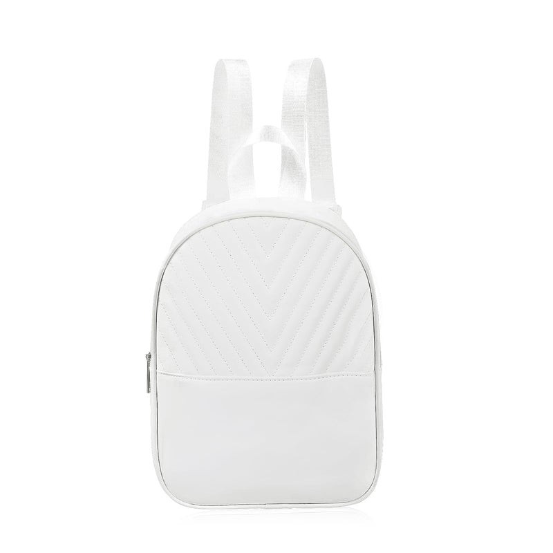 Energather Womens Backpack, PU Leather Backpack Purse Mini Backpacks, Elegant Small Backpacks for Women with Adjustable Strap (white)
