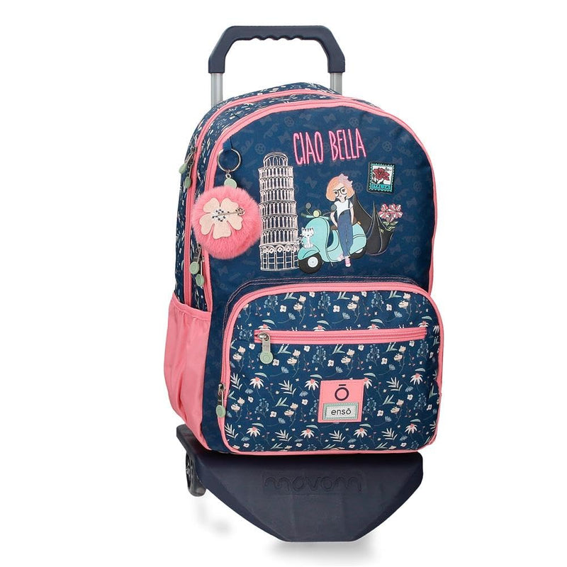 Enso Ciao Bella Multicolor Polyester Backpacks for Kids, blue, standard size, Backpack and trolley, Blue, One Size, Backpack and trolley