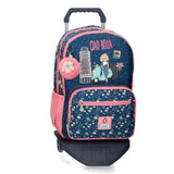 Enso Ciao Bella Multicolor Polyester Backpacks for Kids, blue, standard size, Backpack and trolley, Blue, One Size, Backpack and trolley
