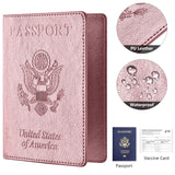 Eoehro Passport Holder for Travel Essentials - 2Pack, Passport Wallet Cover Case for Travel Must Haves Accessories,Passport Book Holders for Women and Men