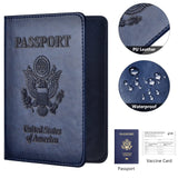 Eoehro Passport Holder for Travel Essentials - 2Pack, Passport Wallet Cover Case for Travel Must Haves Accessories,Passport Book Holders for Women and Men