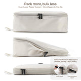 EPICKA TripCozy Compression Packing Cubes - 4 Set Durable Travel Organizer Bags with Mesh Top, Expandable Travel Accessories for Carry on, Luggage, Suitcase, Backpack (Beige)