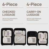 EPICKA TripCozy Compression Packing Cubes - 4 Set Durable Travel Organizer Bags with Mesh Top, Expandable Travel Accessories for Carry on, Luggage, Suitcase, Backpack (Beige)