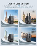 EPICKA Universal Travel Adapter, International Plug Adapter Wall Charger with 20W USB - C PD & USB - A QC, All - in - One Pocket Size Adapter for USA EU UK AUS (Pocket 111, Black)