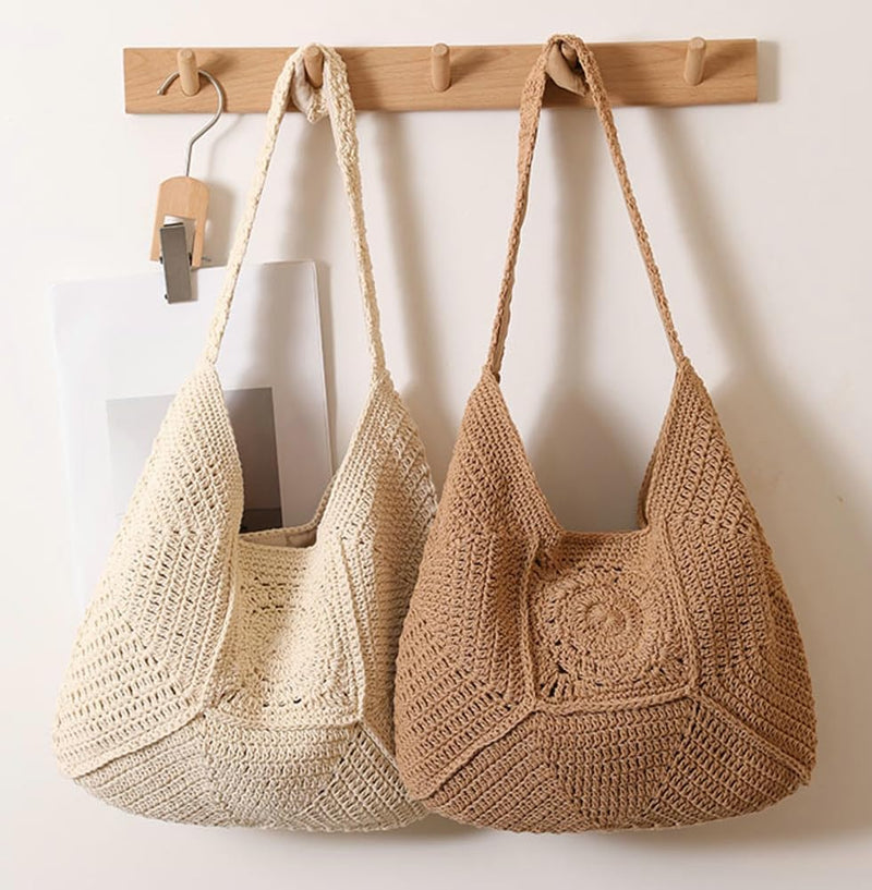 Epsion Women Straw Beach Bag Casual Bucket Tote Summer Woven Handbag Shoulder Bag Shopping Travel 2026