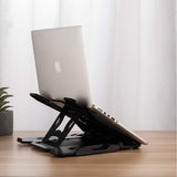 Ergonomic Adjustable Laptop Stand for Desk with Phone Holder & 360° Rotation - Foldable Portable Stand for 10 - 17" Laptops, MacBook Pro 16", Gaming Laptops, Tablets | Heavy - Duty & Ventilated Design