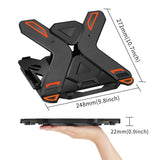 Ergonomic Adjustable Laptop Stand for Desk with Phone Holder & 360° Rotation - Foldable Portable Stand for 10 - 17" Laptops, MacBook Pro 16", Gaming Laptops, Tablets | Heavy - Duty & Ventilated Design