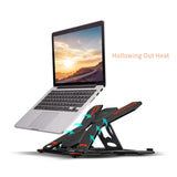 Ergonomic Adjustable Laptop Stand for Desk with Phone Holder & 360° Rotation - Foldable Portable Stand for 10 - 17" Laptops, MacBook Pro 16", Gaming Laptops, Tablets | Heavy - Duty & Ventilated Design