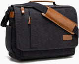 ESTARER 13 - 14 Inch Laptop Messenger Bag Water - Resistant Canvas Shoulder Bag for Business College, Grey