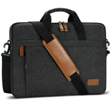 ESTARER Laptop Bag 17-17.3 Inch, Computer Bags for Men Water-resistant Canvas Laptop Case Slim Laptop Sleeve Fits Hp/Dell/Asus/Lenovo/Acer, Dark Grey