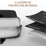 ESTARER Laptop Bag 17 - 17.3 Inch, Computer Bags for Men Water - resistant Canvas Laptop Case Slim Laptop Sleeve Fits Hp/Dell/Asus/Lenovo/Acer, Dark Grey