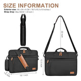 ESTARER Laptop Bag 17 - 17.3 Inch, Computer Bags for Men Water - resistant Nylon Laptop Case Slim Laptop Sleeve Fits Hp/Dell/Asus/Lenovo/Acer, Black