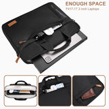 ESTARER Laptop Bag 17 - 17.3 Inch, Computer Bags for Men Water - resistant Nylon Laptop Case Slim Laptop Sleeve Fits Hp/Dell/Asus/Lenovo/Acer, Black