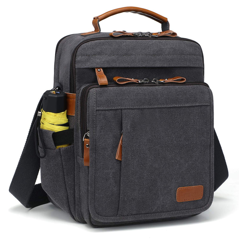 ESTARER Mens Medium Messenger Bag for 13.3'' laptop, Water - resistant Vertical 12.9'' Shoulder Bag Tablet Carry Case