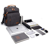 ESTARER Mens Medium Messenger Bag for 13.3'' laptop, Water - resistant Vertical 12.9'' Shoulder Bag Tablet Carry Case