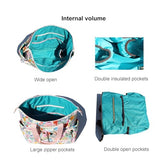 ESVAN Diaper Tote Bag Totepack Backpack 2 in 1 for Women Multifunctional Large Capacity with Insulated Pockets Travel (Corduroy matcha daisy)