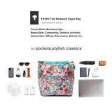 ESVAN Diaper Tote Bag Totepack Backpack Crossbody Bag 3 in 1 for Women Laptop Backpack Multifunctional with Insulated Pockets