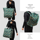 ESVAN Diaper Tote Bag Totepack Backpack Crossbody Bag 3 in 1 for Women Laptop Backpack Multifunctional with Insulated Pockets (Corduroy Dark Green Moon)