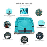 ESVAN Diaper Tote Bag Totepack Backpack Crossbody Bag 3 in 1 for Women Laptop Backpack Multifunctional with Insulated Pockets (Corduroy Dark Green Moon)