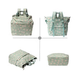 ESVAN Diaper Tote Bag Totepack Backpack Crossbody Bag 3 in 1 for Women Laptop Backpack Multifunctional with Insulated Pockets (Corduroy Matcha Daisy)