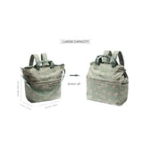 ESVAN Diaper Tote Bag Totepack Backpack Crossbody Bag 3 in 1 for Women Laptop Backpack Multifunctional with Insulated Pockets (Corduroy Matcha Daisy)