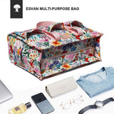ESVAN Utility Tote Bag with Zip Top Waterproof Teacher Tote Bag for Teacher Work Women Beach (J)