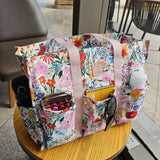 ESVAN Utility Tote Bag with Zip Top Waterproof Teacher Tote Bag for Teacher Work Women Beach (J)