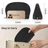 Ethereal Small Makeup bag for Purse, Cute Cosmetic Bag Portable Mini Makeup Pouch for Women Black