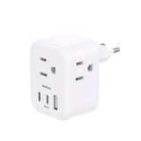 European Travel Plug Adapter, Addtam International Power Adapter with 3 Outlets 3 USB Charging Ports(2 USB C), Type C Adapter Travel | Backpacks4Less