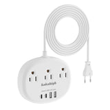 European Travel Plug Adapter with USB C, Multi Country Outlet Adapter with 3 AC Outlets and 4 USB Ports, Type C Plug Adapter for US to Most of Europe Iceland Spain Italy France Germany etc