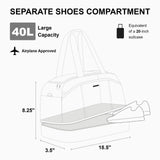 EVERFUN Gym Bag for Men and Women, Duffle Tote with Shoe Compartment and Wet Pocket for Travel, Sports, Boxing, Workout and Weekend