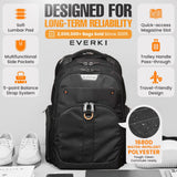 EVERKI Atlas Business 32L Laptop Backpack – Travel - Friendly Business & Office, Professional Backpack for Men & Women, Durable Computer Bag with Adjustable Padded Compartment, Fits 13" - 17.3", Black