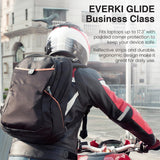 EVERKI Glide 17.3 Inch Laptop Backpack for Men & Women - Heavy - Duty, Water - Resistant Bookbag with Reflective Strips for College, Travel or Motorcycle (Black, EKP129)