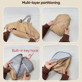 Everyday Bag Tote for Women Large Capacity with 15 Compartments Travel Work Shoulder Bag Convertible Diaper Backpack Organizer Water - Resistant Lay - Flat Hospital Essentials for Teacher Work Daily Use