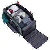 EVOC Gear Bag 55L Olive - Water - Repellent, Durable Cycling Travel Bag with Waterproof Separation Elements, Convertible Backpack Design, Spacious Organizer Compartments, Shoe and Clothing Divider, Idea