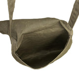 Exos Waxed Canvas Haversack, Bushcraft Shoulder Bag, Canvas Messenger Bag, Water - Resistant and Durable Gardening and Foraging Satchel - 12" x 14", Antique Olive Small