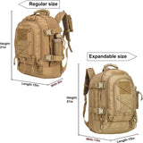 Expandable 40 - 64L Military Tactical Backpack 3 Day Bag Hiking Gym Sport Camping