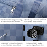 Expandable Foldable Duffel Bag Suitcases,Detachable Rolling Wheels,Rolling Duffle Bag with Wheels,Suitcase with Wheel,Carry on Luggage,Gift for Men Women Lightweight Suitcases (Black)