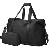 Expandable Travel Duffle Bag, Waterproof Weekender Overnight Bags for Women Men Hospital Bag for Women Labor Delivery Carry on Bag with Toiletry Bag for Travel Gym Airplanes(Black, X - Large)